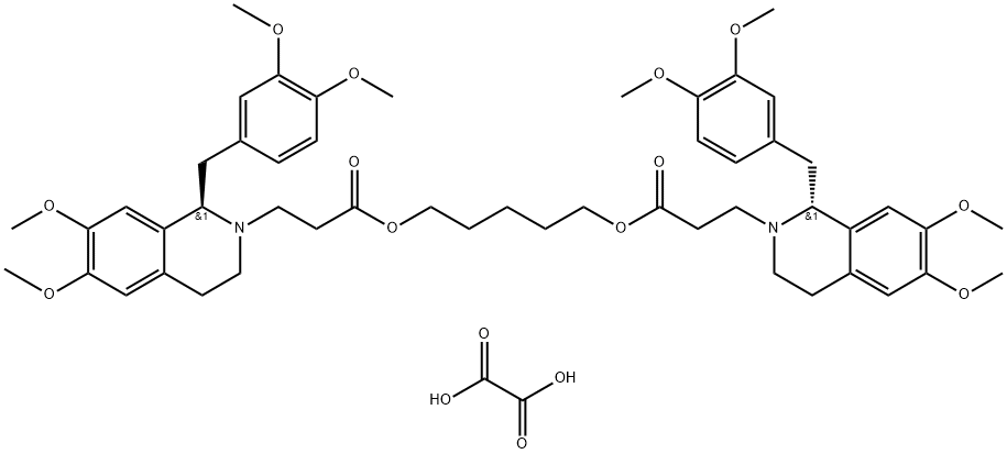 (1R,1'R)-2,2'-(3,11-Dioxo-4,10-dioxatridecamethylen)-bis-(1,2,3,4-tetrahydro-6,7-dimethoxy-1-veratrylisoquindlin) -dioxalat