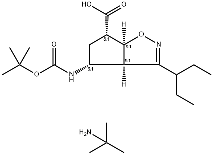 (3aR,4R,6S,6aS)-4-(tert-butoxycarbonylaMino)-3-(pentan-3-yl)-4,5,6,6a-tetrahydro-3aH-cyclopenta[d]isoxazol-6-carboxylsyre