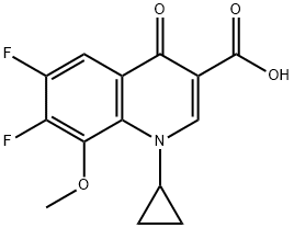 1-cyclopropyl-6,7-difluor-1,4-dihydro-8-methoxy-4-oxo-3-quinolincarboxylsyre