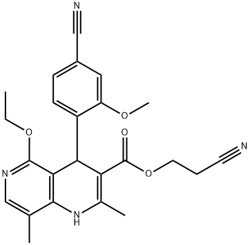 2-cyanoethyl-4-(4-cyano-2-methoxyphenyl)-5-ethoxy-2,8-dimethyl-1,4-dihydro-1,6-naphthyridin-3-carboxylat