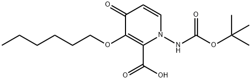 2-Pyridincarboxylsyre, 1-[[(1,1-dimethylethoxy)carbonyl]amino]-3-(hexyloxy)-1,4-dihydro-4-oxo-