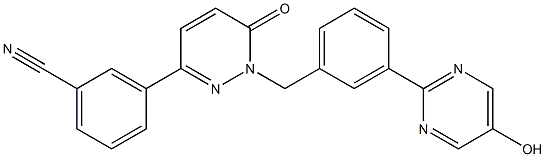 3-(1-(3-(5-hydroxypyrimidin-2-yl)benzyl)-6-oxo-1,6-dihydropyridazin-3-yl)benzonitril