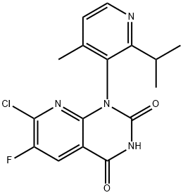 7-chlor-6-fluor-1-(2-isopropyl-4-methylpyridin-3-yl)pyrido[2,3-d]pyrimidin-2,4(1H,3H)-dion