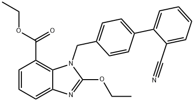 Ethyl-2-ethoxy-1-[[(2'-cyanobiphenyl-4-yl)methyl]benzimidazol]-7-carboxylat