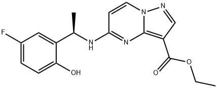 ethyl (R)-5-((1-(5-fluor-2-hydroxyphenyl)ethyl)amino)pyrazolo[1,5-a]pyrimidin-3-carboxylat