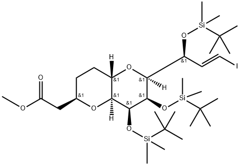 Methyl-2-((2R,4aS,6S,7R,8S,8aS)-7,8-bis((tert-butyldimethylsilyl)oxy)-6-((S,E)-1-((tert-butyldimethylsilyl)oxy )-3-iodallyl)octahydropyrano[3,2-b]pyran-2-yl)acetat