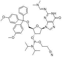 N4-(DIMETHYLAMINO)METHYLEN)-5'-O-(DIMETHOXYTRITYL)-2'-DEOXYGUANOSIN-3'-N,N-DIISOPROPYL (CYANOETHYL) PHOSFORAMIDIT